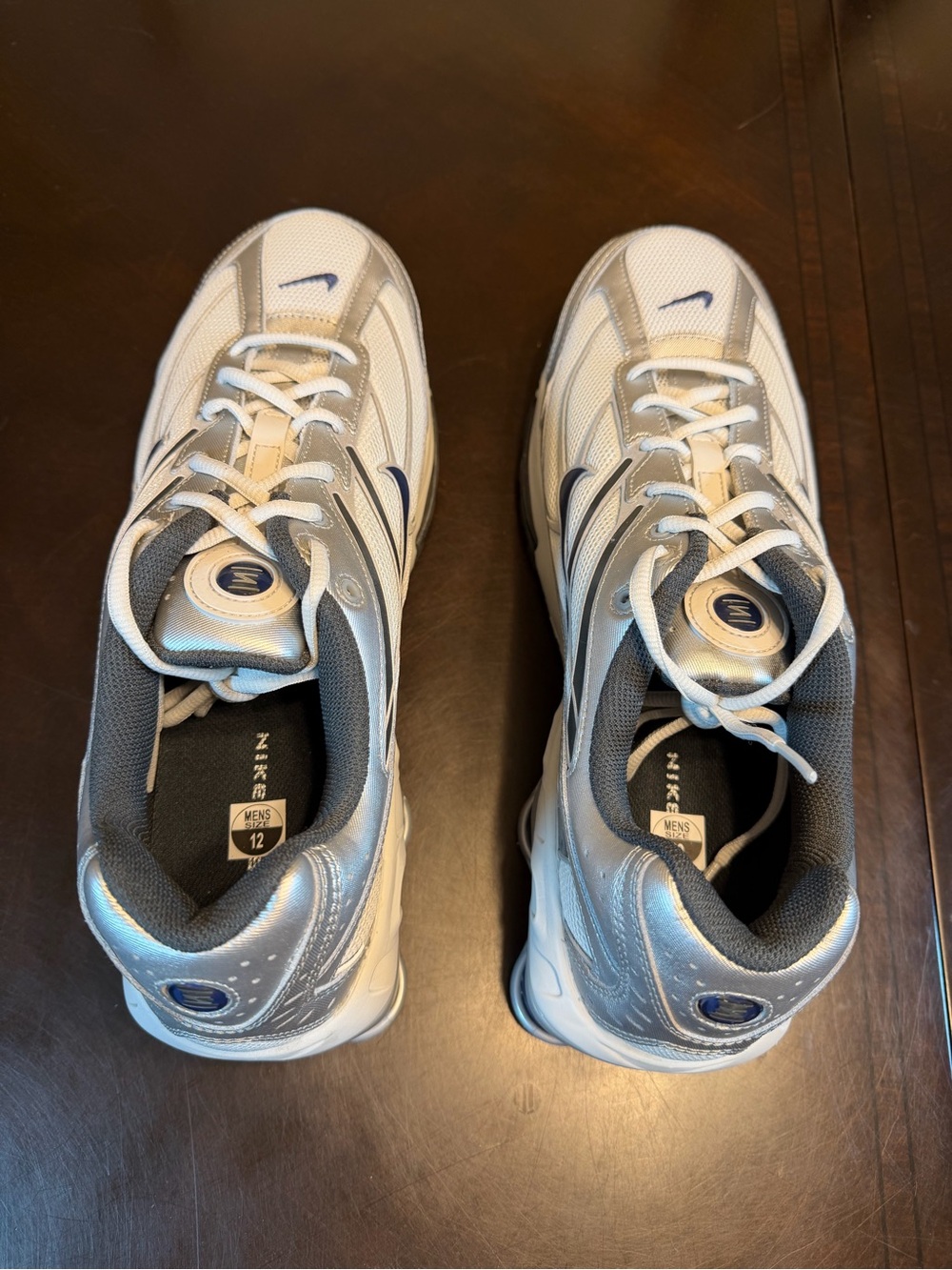 New Nike Shox Silver White Sneaker Shoes Size US 12 - Picture 12 of 13